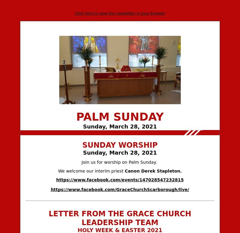 Palm Sunday (March 28, 2021)