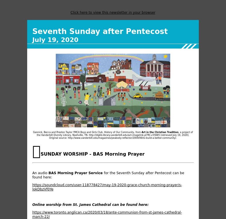 Seventh Sunday after Pentecost  - July 19, 2020